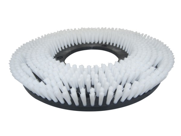 Schrubbbürste - Ø 430 / 460 mm - 18 ", Poly 0,6 mm glatt weiß